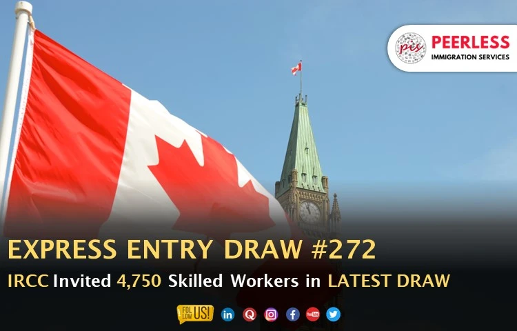 Express Entry Draw invites 4,750 applicants in the latest express entry draw