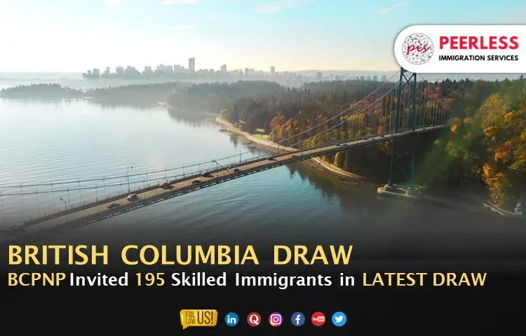 BC PNP Latest Draw invites 195 applicants on 30th May 2023