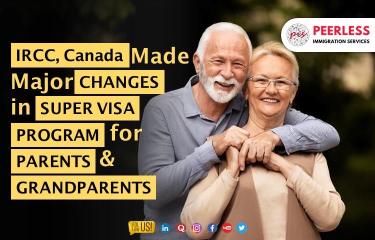 Canada made major changes in the Super Visa Program for Parents and Grandparents