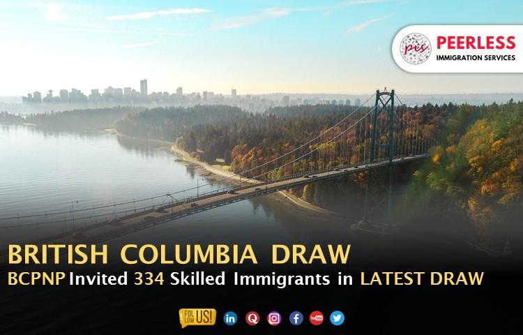 British Columbia Issued 334 Invitations in Latest BCPNP Draw