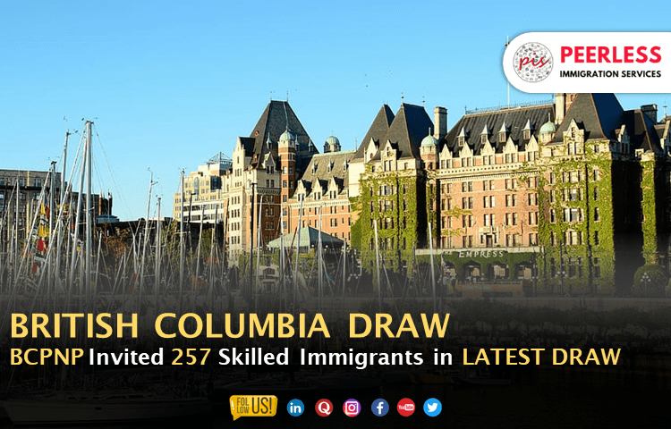 British Columbia Invites 257 immigrants in the latest BC-PNP Draw